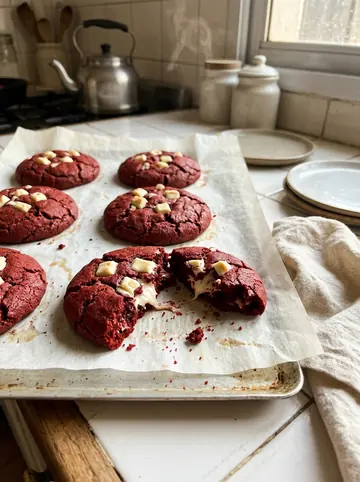 Cookie de red velvet hecha en casa