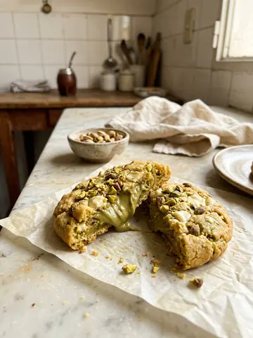 Cookie de pistacho hecha en casa