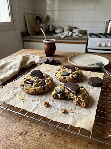 Cookie de cookies and cream hecha en casa